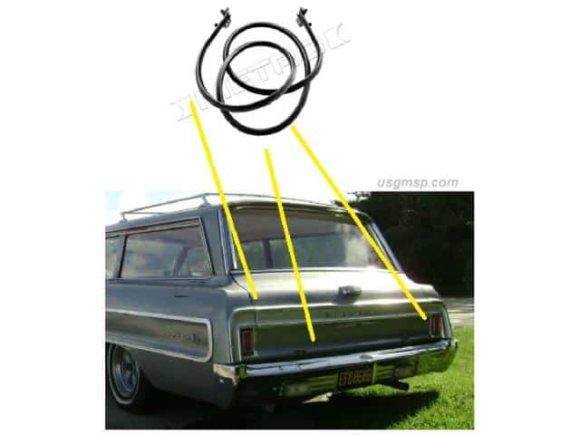 Tailgate Seal: 61-64 GM Full Size Pont/ Chev WAGON